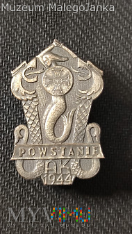 Odznaka Armia Krajowa Powstanie Warszawskie