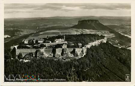 Festung Königstein (Sächs.Schweiz) und Lilienstein