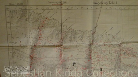 Mapa fortyfikacji Tobruku 1:25000