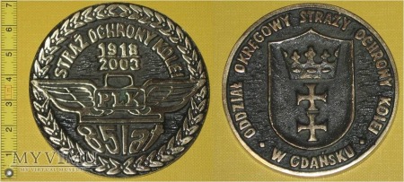 Duże zdjęcie Medal kolejowy Oddziału Okręgowego SOK w Gdańsku