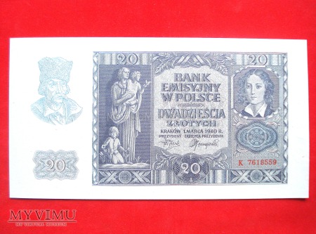 20 złotych 1940