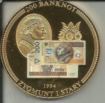 Banknot 200 Złotych Zygmunt I Stary