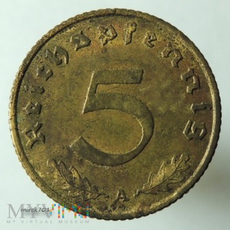 5 reichspfennig 1939 A