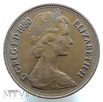 2 nowe pensy 1980 Elizabeth II 2 New Pence