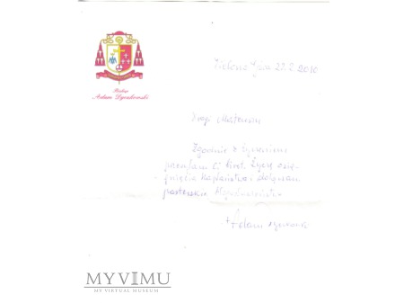 List od Bpa. Adamy Dyczkowskiego