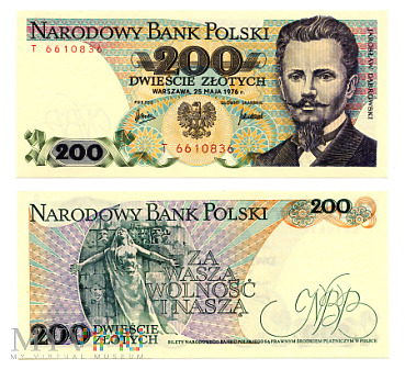 Duże zdjęcie PRL 200 złotych 1976 (T 6610836)