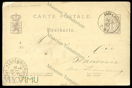 Luksemburska Poczta - 1883 rok