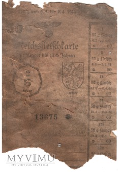 Reichsfleischkarte 60 1944