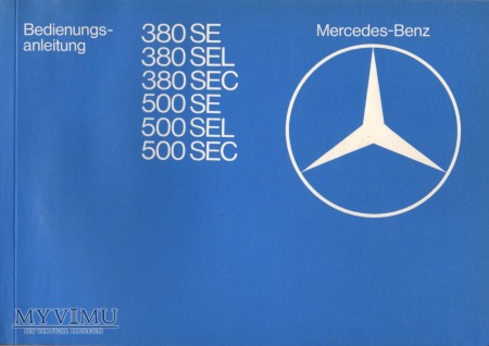 Duże zdjęcie Mercedes W126 380 500. Instrukcja z 1982 r.