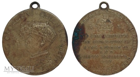 Jerzy VI & Elżbieta medal koronacyjny 1937 (2)