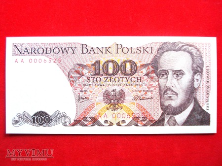 100 złotych 1975 rok