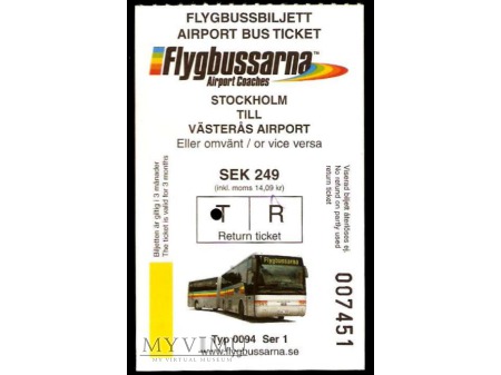 Bilet autobusowy ze Szwecji.