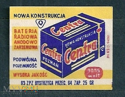 Centra Bateria Radiowo Anodowo Żarzeniowa.8.1963.B