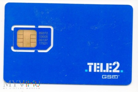 Karta SIM Tele2 - niebieska