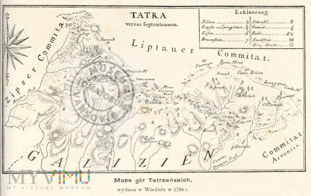 Mapa Tatr - 1798