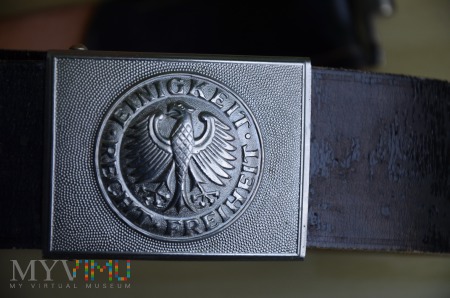 Duże zdjęcie Pas skórzany czarny Bundeswehr