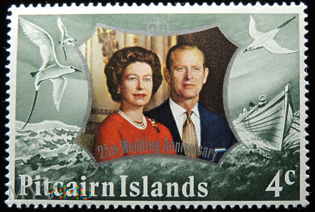 Wyspa Pitcairn 4c Elżbieta II & Filip
