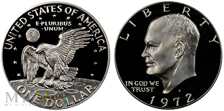 Duże zdjęcie 1 dollar, 1972 (S), moneta okolicznościowa
