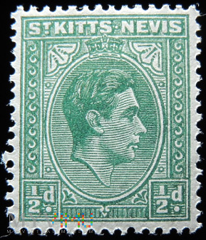 St. Kitts Nevis ½d Jerzy VI