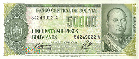 Boliwia - 50 000 pesos (1984)