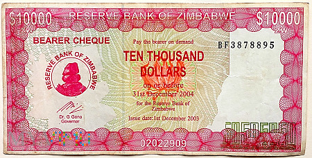 Zimbabwe 10 000 $ 2004