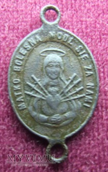 Fragment starego różańca lub medalik