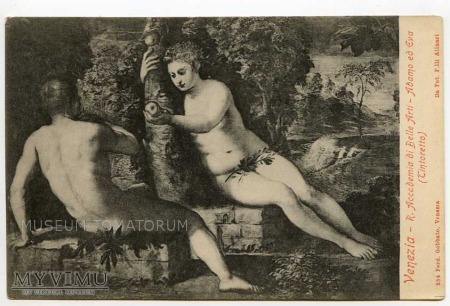Duże zdjęcie Jacopo Tintoretto - Adam i Ewa z jabłuszkiem