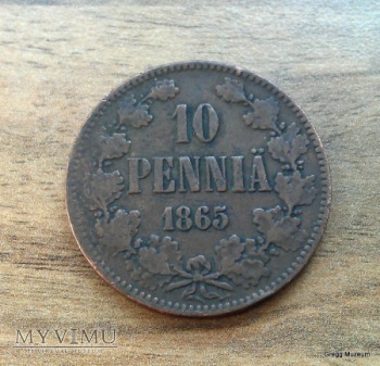 Duże zdjęcie 10 Penniä - Finlandia 1865