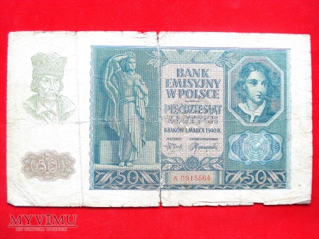 50 złotych 1940 rok