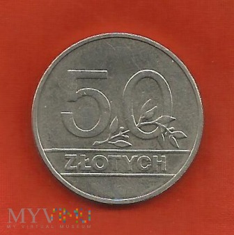 Polska 50 złotych, 1990