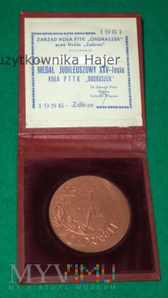 Medal Jubileuszowy XXV-lecia PTTK Ondraszek Zabrze