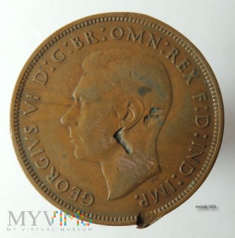 1 Pens 1939 Georg VI One Penny