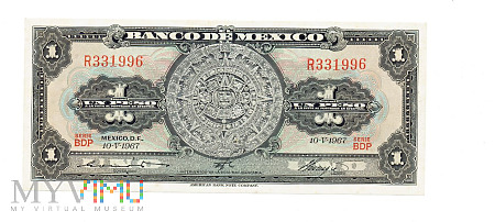 Duże zdjęcie Meksyk - 1 Peso 1967r.