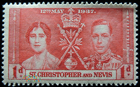 Duże zdjęcie St. Christopher and Nevis 1d Jerzy VI