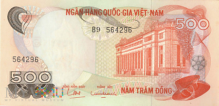 Duże zdjęcie Wietnam Południowy - 500 dongów (1970)