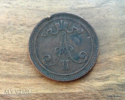10 Penniä - Finlandia 1865