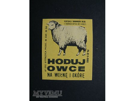 Etykieta - Hoduj owce na wełnę i skóry