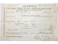 Rachunek/potwierdzenie poboru za gaz 1887