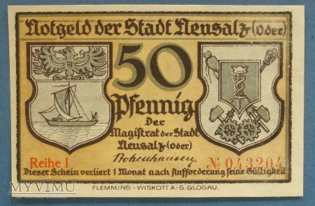 50 Pfennig 1920 r - Neusalz ( oder ) - Nowa Sol