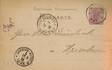 Kartka pocztowa- Nicolai- 1881