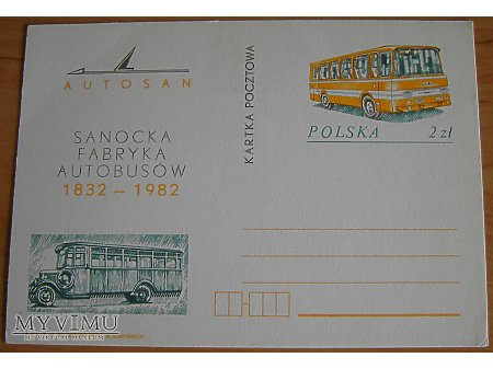 Sanocka Fabryka Autobusów Autosan, kartka pocztowa