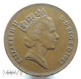 2 pensy 1987 Elizabeth II Two Pence