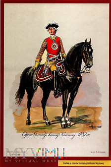 Duże zdjęcie Grafika Oficer Gwardii konnej Koronnej 1732