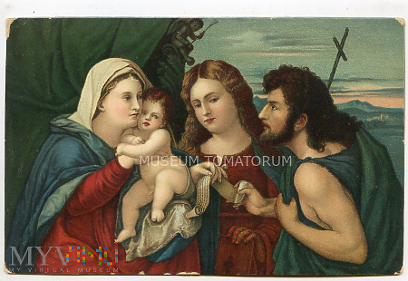 Vecchio - Maryja z Dzieciątkiem i dwóch Świętych