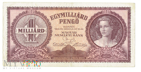 Węgry - 1 miliard pengo, 1946r.