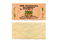 Bilet dwuprzejazdowy - Warszawa, lata 90-te