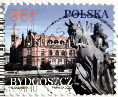Znaczek z pomnikiem konnym w Bydgoszczy