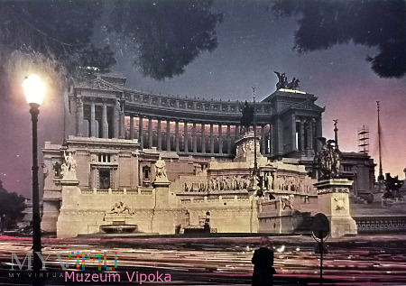 Rzym - Pomnik Wiktora Emanuela II (1991) nocą