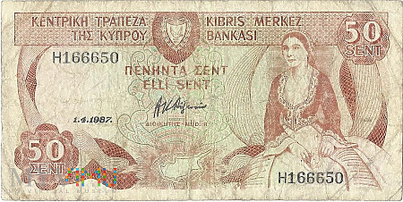 Cypr 50 centów (1987)