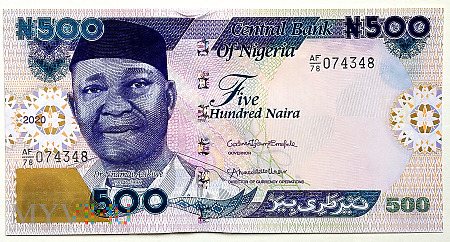 Nigeria 500 naira 2020